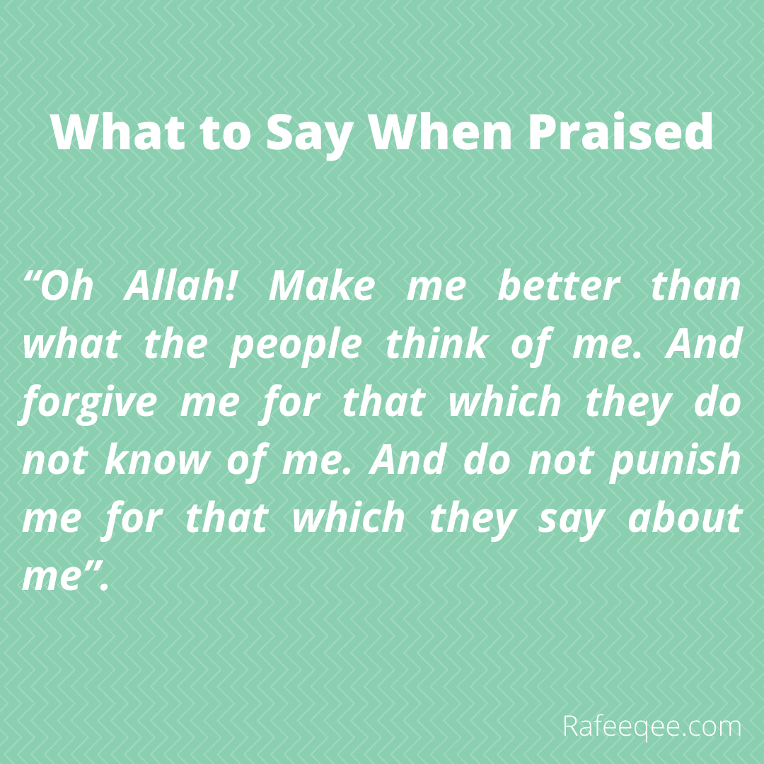What to say when praised