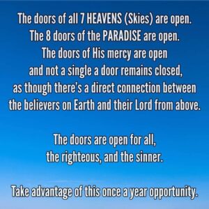 the gates of Hellfire are closed and none of its gates are opened. The gates of Paradise are opened and none of its gates are closed.