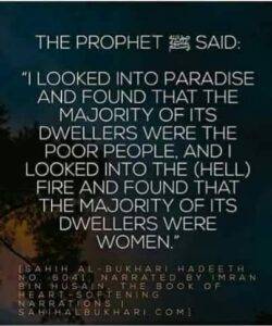 Hadith about women in hell